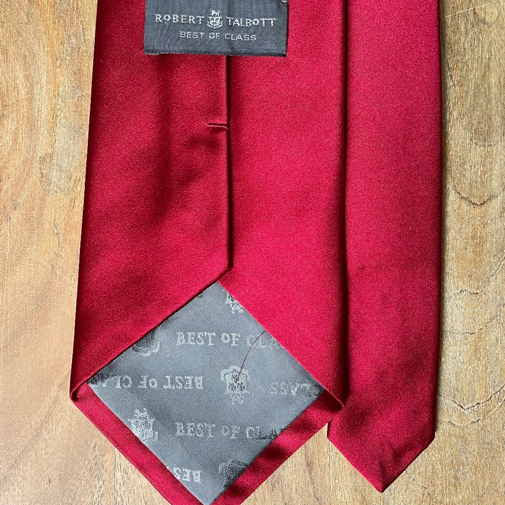 Robert Talbott Best Of Class Solid Red Satin Powe… - image 2